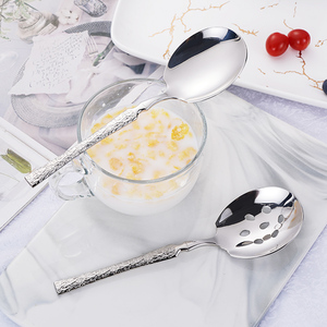 DF BC Couleurs personnalisées, en gros, luxe, ensemble de couverts de service en acier inoxydable 316, comprenant cuillère de service et cuillère à soupe, pour mariage - Product Image 4