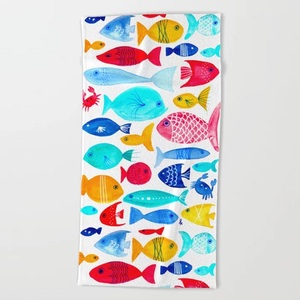 Wholesale Custom <b>Large</b> 100% Organic Cotton Beach <b>Towel</b> GOTS Certified Multi-Color Digital Print Indian Manufacturer Bulk Home - Product Image 3