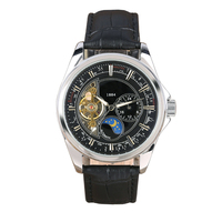 Montre pour homme en acier inoxydable Forever, chronographe à phases lunaires, verre chinois, résistante à l'eau, mouvement automatique, 22 mm, fabriquée en Chine