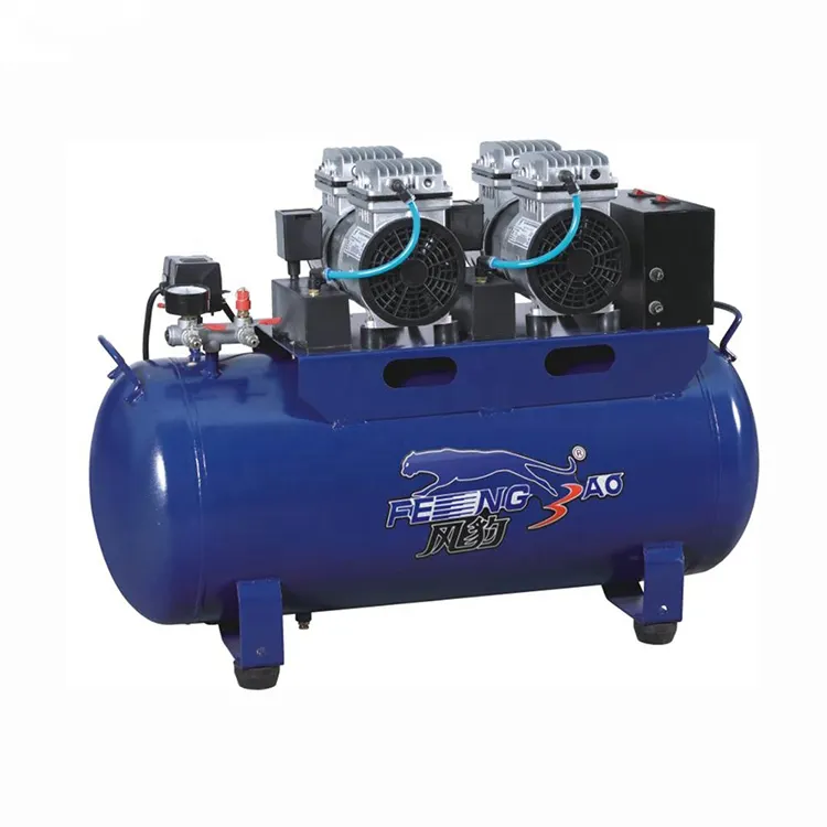 High Pressure Kompresores Air Compressor 7 Bar 100 P.S.I 55L 1380Rpm Dental Silent Air Compressor On Sale