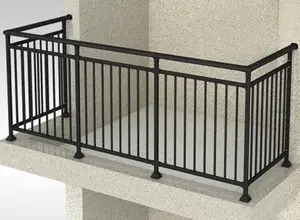 Rampe de balcon en acier galvanisé à balustrade moderne extérieure la moins chère