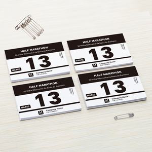 Disposable Waterproof <b>Tyvek</b> <b>Paper</b> Race Bib Numbers Full Color Printing Environmental Friendly Custom Logo Custom Color Size for - Product Image 2
