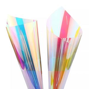 ฟิล์มติดกระจก PET สีรุ้งโฮโลแกรมแบบม้วน สีน้ำเงินแดง ดิโครอิก เงา สวยงาม ทันสมัย สำหรับตกแต่งอาคารสำนักงาน - Product Image 3