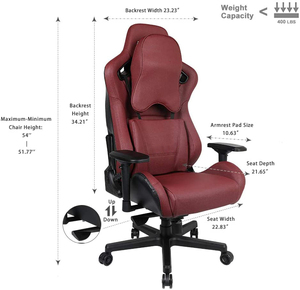 เก้าอี้เล่นเกมเก้าอี้โปรไวน์แดงจัดส่งฟรี1ชิ้นเก้าอี้เล่นเกม - Product Image 3