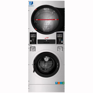 Laveuse-sécheuse commerciale empilée 20 kg, sécheuse supérieure, laveuse inférieure avec suspension à ressort - Product Image 1