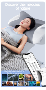 Almohada de Mariposa con Ruido Blanco, Soporte Cervical Ergonómico de Espuma Viscoelástica, Alivia el Dolor de Cuello y Ayuda a los Usuarios con Insomnio a Dormir Rápidamente - Product Image 4