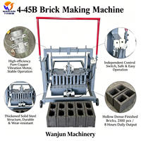 Machine manuelle portable WJ 4-45 pour la fabrication de briques en ciment, machine à blocs économe en énergie pour les projets de construction à faible coût et les bâtiments ruraux