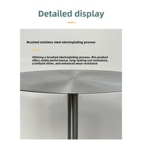 Table basse de style industriel avec pieds coniques, table d'appoint ronde pour canapé, table d'appoint moderne en métal conique pour café-bar