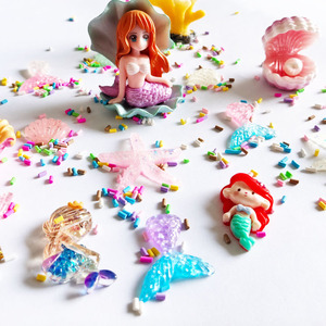 Jouets de sable pour enfants en forme de coquille de sirène kawaii, petite miniature 3D en forme de corail, vente en gros, kit de pâte à modeler, bombe de bain, décoration de poupée - Product Image 2