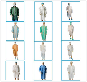 Полипропиленовый одноразовый жидкий лабораторный халат, красочный Фабричный халат из полипропилена с длинным рукавом, наряд с крючком и петлей - Product Image 6