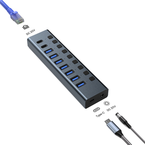 Fabrika özelleştirme 10 in 1 <span class=keywords><strong>USB</strong></span> 2.0 <span class=keywords><strong>USB</strong></span> 3.0 tipi 3.1 Gen 2 <span class=keywords><strong>Hub</strong></span> DC 12V RJ45 Gigabit <span class=keywords><strong>Ethernet</strong></span> ağ ile Laptop için - Product Image 1