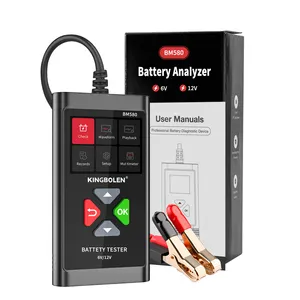 BM580 Car Battery Tester 6V 12V Analyzer 100-2000CCA 2AH-220AH Reversible Access Clip Voltmeter Voltage Checker Ripple Test