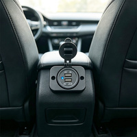 Vente en gros usine : Port de charge USB double encastré, sortie 3.1A, avec couvercle anti-poussière, pour panneau arrière de siège de bus/autocar
