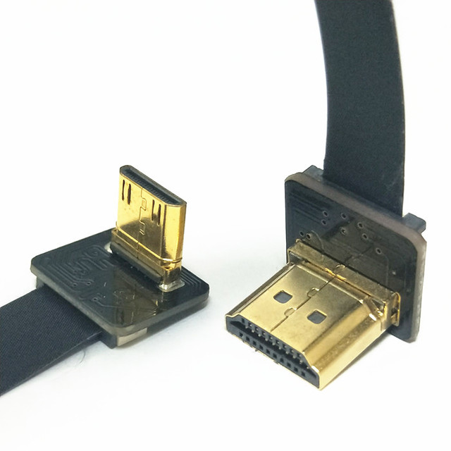 HDTV 2.0 to HDTV 2.0 Male to Female Extension 20pin FFC FPV Flat Ribbon Cable 4K 60Hz High Speed Supports 4K, Ultra HD, 3D,A1A4