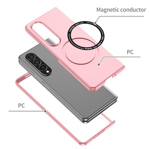 Funda de teléfono móvil plegable con anillo magnético de carga inalámbrica, carcasa de teléfono móvil plegable con anillo magnético de lujo para Samsung <span class=keywords><strong>Galaxy</strong></span> Z, 4 y 3 - Product Image 2