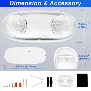 Luz de Emergencia LED para Exteriores en Situaciones Húmedas con Cabezales de Luz Ajustables y Batería Recargable Incluida - Product Image 6