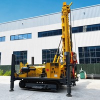 Foreuse hydraulique montée sur chenilles pour puits d'eau, machine de forage profond