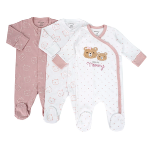 ชุดนอนเด็กแรกเกิด 3 ชิ้นต่อชุด จั๊มสูท บอดี้สูทเด็ก ชุดรอมเปอร์เด็กผ้าฝ้ายออร์แกนิคขนาดใหญ่ ชุดเสื้อผ้าเด็ก บอดี้สูท - Product Image 3