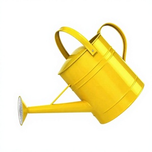 Arrosoir en métal jaune moderne avec long bec, finition peinte durable, outil de jardinage, arrosoirs, outils d'arrosage de jardin - Product Image 3