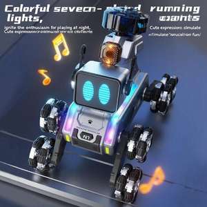 سيارة لعبة لعبة ألعاب إلكترونية تعمل بالتحكم عن بعد تعمل بالراديو مع 8 عجلات تحاكي الألعاب البلاستيكية ساعة Gestures oy g - Product Image 4