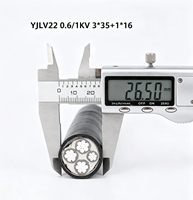 Câble d'alimentation blindé en acier avec gaine en PVC isolé en XLPE, aluminium, ZA YJLV22 0.6/1KV 3*35+1*16