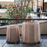 Pots à fleurs en fibre de verre personnalisés, best-sellers, pour jardin extérieur, avec trou de drainage, écologiques et durables