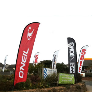 Chất Lượng Cao Thăng Hoa 100% Sợi Thủy Tinh Bãi Biển Cờ Đầy Đủ Màu Sắc Biểu Tượng Tùy Chỉnh Lưỡi Rung Bay Bãi Biển Cờ - Product Image 2