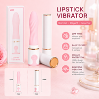 Vibrateur en forme de rouge à lèvres pour femmes, mini vibromasseur discret, étanche, charge magnétique USB, silicone, 10 modes de rotation, jouet sexy