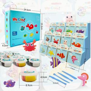 Ocean Adventure 12 Colors Non-Toxic Education Soft Super Light <b>Foam</b> Clay Toys for Kids Creative Gift to Relieve Stress - Product Image 1
