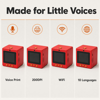 Mini-imprimante thermique vocale IA pour enfants, écran IPS 2,4 pouces, Wi-Fi, rechargeable, sans encre, jouet éducatif, Type-C, OEM ODM, à partir de 8 ans
