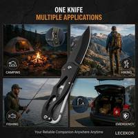 Couteau de poche pliable en acier inoxydable personnalisé avec logo OEM, multi-outils pour le camping, la randonnée, la survie, l'EDC et les activités de plein air
