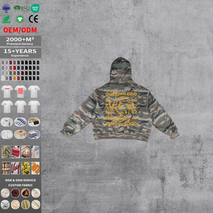 Chaqueta con Capucha de Camuflaje con Estampado Personalizado, Sudadera con Capucha Informal con Cremallera de Camuflaje para Uso Diario, Sudadera con Capucha al por Mayor - Product Image 3