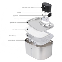 Fontaine à eau pour chat en acier inoxydable, distributeur d'eau intelligent pour animaux de compagnie, automatique pour chat, chien, filtration multicouche
