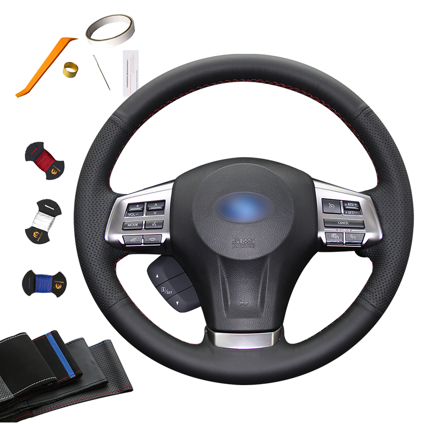 Чехол рулевого колеса ручной работы из искусственной кожи для Subaru Forester Outback Legacy XV Impreza Liberty GT 2013 2014 2015