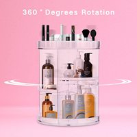 360 rotatif maquillage Organisateur Acrylique Soins De La Peau Cosmétiques Fondation Rouge À Lèvres Fard À Paupières Mac Présentoir Présentoirs de Plancher