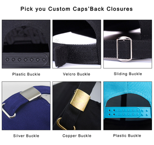 หมวกแก๊ปเบสบอลทรงแข็ง 5 ชิ้นส่วน สีดำ ผ้าฝ้าย ปักโลโก้ได้ตามต้องการ สำหรับผู้ชาย - Product Image 6