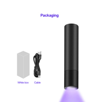2200mAh Portable Noir UV Filtre 365nm UV Noir Lumière Détecteur Lampe de Poche Rechargeable USB Forte Ultraviolet LED Lampes de Poche