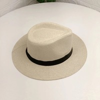 Sombrero Panamá Clásico Ajustable Hecho a Mano en Ecuador Sombreros de Sol para Mujer Hombre Sombrero de Paja de Playa para Hombre Gorra de Protección UV