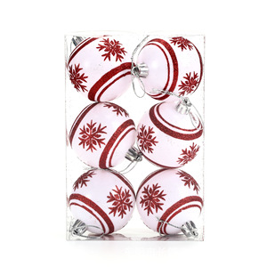 2025Bestwish Juego de bolas de Navidad galvanizadas Adornos colgantes festivos para crear una atmósfera Bolas de plástico pintadas duraderas - Product Image 3