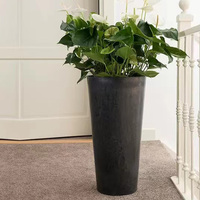 Grandes jardinières en résine et fibre de verre écologiques, durables, sculptées à la main, pour une utilisation en intérieur et en extérieur, maison, hôtel, jardin