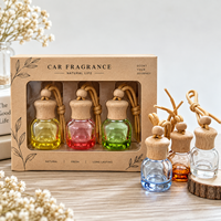 Diffuseur de parfum pour voiture en verre suspendu personnalisé, rechargeable, pour la décoration intérieure du véhicule