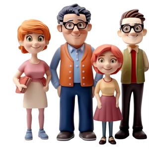 Figurines <span class=keywords><strong>de</strong></span> famille personnalisées OEM ODM en vinyle, ensemble <span class=keywords><strong>de</strong></span> poupées en PVC souple, logo personnalisé, figurines <span class=keywords><strong>de</strong></span> famille <span class=keywords><strong>de</strong></span> dessin animé 3D - Product Image 2
