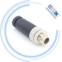 Conector de Ensamblaje M12 de 8 Pines con Codificación X, En Ángulo de 90°/Recto, Conector para PCB, Montaje en Panel Industrial Ethernet, Personalizado