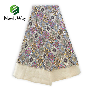 Nouveau Tissu de Dentelle Nigériane <span class=keywords><strong>2021</strong></span>, Dernière Collection de Tissu de Dentelle Africaine, Tissu de Dentelle Française Brodé de Paillettes pour Robe de Mariée - Product Image 2