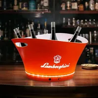 Offre Spéciale original OEM Led seau à glace matériaux recyclables écologiques bar Table refroidisseur seau Led seaux à glace pour les fêtes