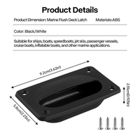 Poignée de trappe de plancher de bateau en ABS durable pour Yacht Voilier Kayak Accessoires