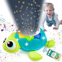 Projection chaude lampe de poche jouet tortue lumière électrique musical bébé éducatif multifonctionnel ramper tortue jouets