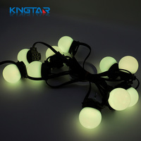 Luces LED de Cadena de Navidad para Exteriores, Resistentes al Agua IP65, con Bombillas de Píxeles de Cobre RGB a Todo Color de 50 mm, 12 V CC