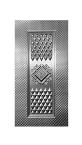 Phipulo kiểu dáng đẹp ARC tinh tế Emboss cửa da hiện đại dòng thép tấm cho đương đại Bên ngoài cổng - Product Image 2