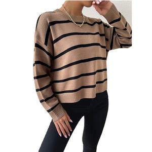 Destiné aux exportations, super vente, design décontracté, col en O ou col V, manches longues, coupe ajustée régulière, chandails pour femmes à la mode - Product Image 4